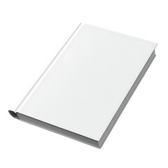 Blank White Book Mockup on Transparent Background