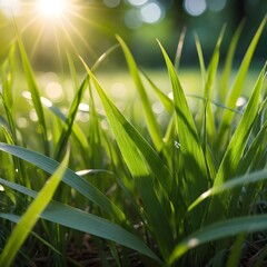 Sunlit Blades of Grass
