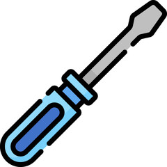 screwdriver illustration on a white background     