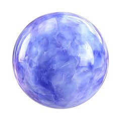 Unlock Mystical Energy with Translucent Periwinkle 3D Crystal Ball Glass Sphere for Enchanting Home Decor