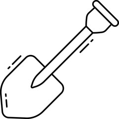 shovel illustration on a white background     