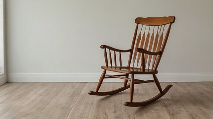 Rocking chair with plain background