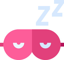 sleeping mask illustration on a white background     