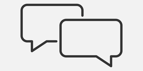 Fototapeta premium Talk bubble speech icon. Blank empty bubbles vector design elements. Chat on line symbol template. Dialogue balloon sticker silhouette.