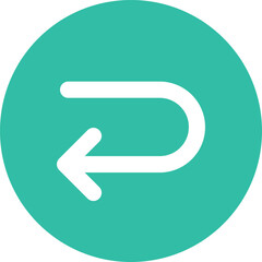 turn back illustration on a white background     