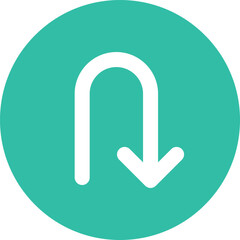 turn down illustration on a white background     