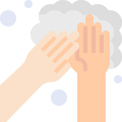 wash your hands illustration on a white background     