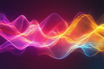 Vibrant, abstract design with flowing, colorful waves.