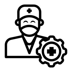 clinic Line Icon