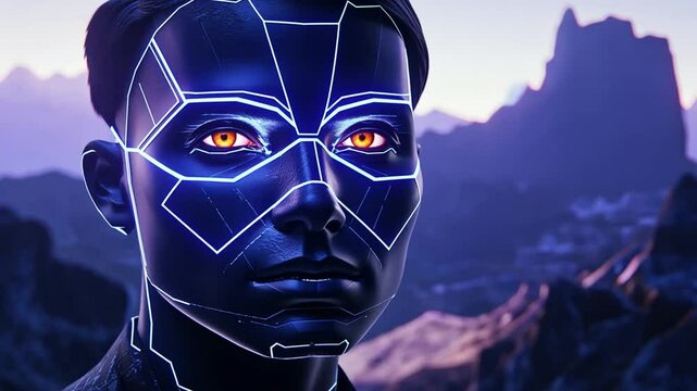 Cybernetic Portrait: Glimpse into a Future of Technology and Humanity Integration