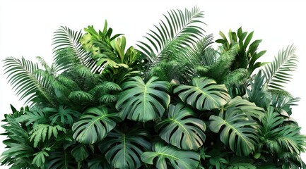 Lush tropical foliage
