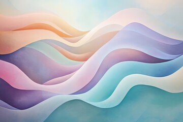 Abstract wavy layered color design.