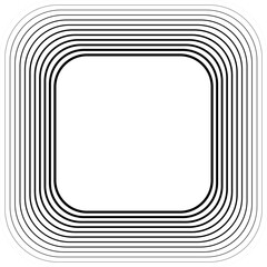 Rounded square gradient blended line, digital, tech, future