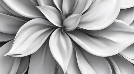 Abstract monochrome floral design