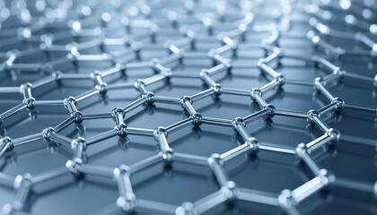Fototapeta premium Graphene Structure: Exploring the Revolutionary Material's Atomic Lattice