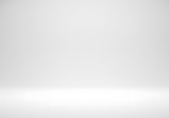 White gradient simple studio background room design template for product display or text overlay