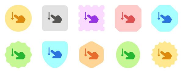 Editable one finger swipe down vector icon. Part of a big icon set family. Perfect for web and app interfaces, presentations, infographics, etc