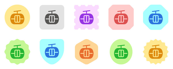 Editable cable car vector icon. Vehicles, transportation, travel. Part of a big icon set family. Perfect for web and app interfaces, presentations, infographics, etc