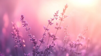 Dreamy floral bloom with radiant pastel backdrop, a gentle springtime whisper