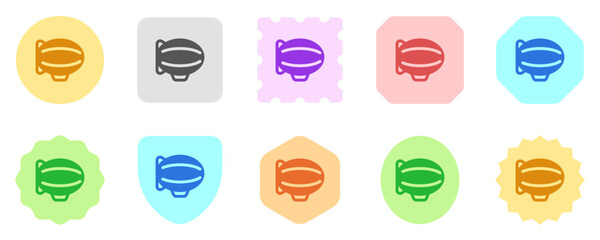 Editable zeppelin vector icon. Vehicles, transportation, travel. Part of a big icon set family. Perfect for web and app interfaces, presentations, infographics, etc © Totto House