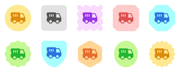 Editable dump truck vector icon. Vehicles, transportation, travel. Part of a big icon set family. Perfect for web and app interfaces, presentations, infographics, etc