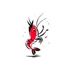 A cheerful crustacean dances with glee, embodying the joy of the sea through its animated movements.