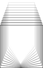 Fototapeta premium Square geometric with line created using blend effect. Technology and digital concept