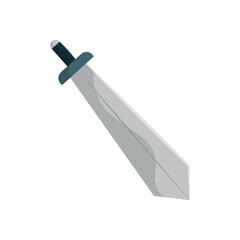 Short cartoon viking sword. Vector