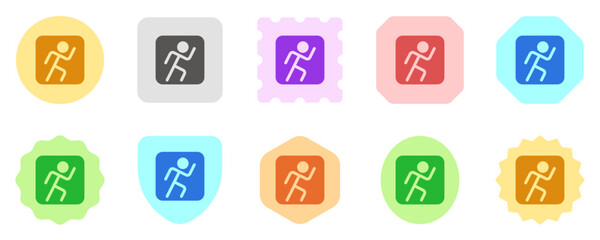 Editable running stick figure, action vector icon. Part of a big icon set family. Perfect for web and app interfaces, presentations, infographics, etc