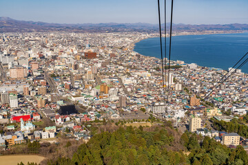 函館山から見る快晴の函館風景