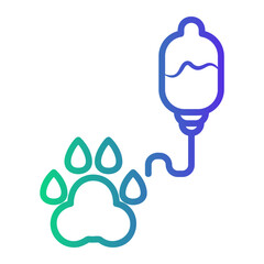 animal hospital Line Gradient Icon