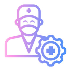 clinic Line Gradient Icon