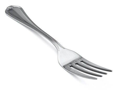 solo un tenedor recortable, fondo blanco