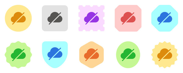 Editable vector no cloud connection icon. Part of a big icon set family. Perfect for web and app interfaces, presentations, infographics, etc