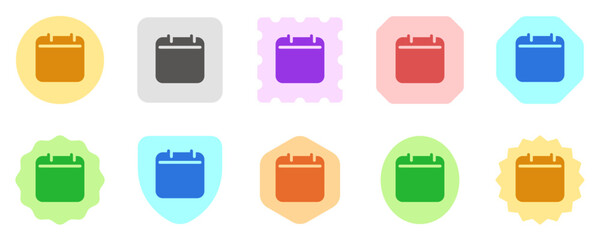 Editable vector empty calendar icon. Part of a big icon set family. Perfect for web and app interfaces, presentations, infographics, etc