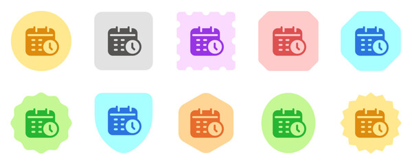Editable vector time and date schedule icon. Part of a big icon set family. Perfect for web and app interfaces, presentations, infographics, etc