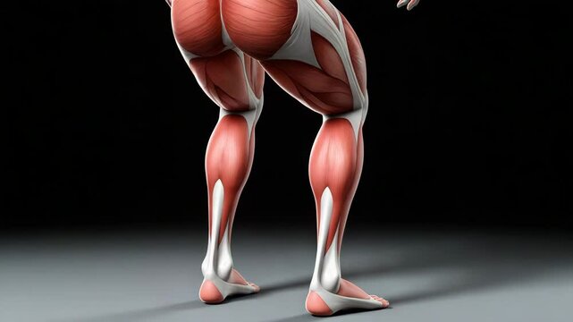 Detailed anatomy of human muscles and skeleton