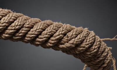 Worn rope, frayed edges, extreme tension, imminent breakage,  stress,  burden