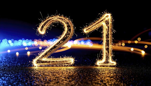 Celebrating New Years Eve with Sparkling 21st Birthday Fireworks