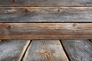 Rustic weathered wood planks