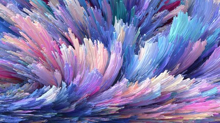 Obraz premium Abstract Pastel Painting with Dynamic Brushstrokes