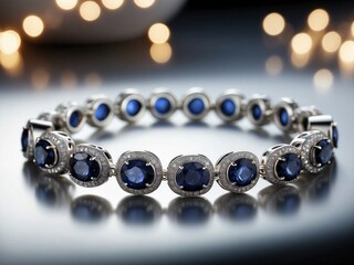 Elegant Sapphire and Diamond Bracelet