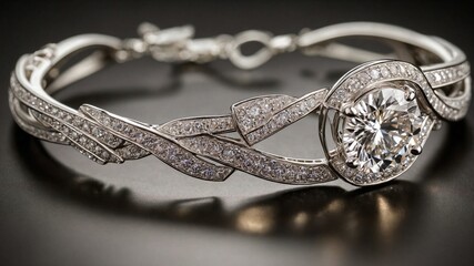 Elegant White Gold Diamond Bracelet