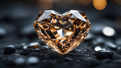 Heart-Shaped Golden Diamond