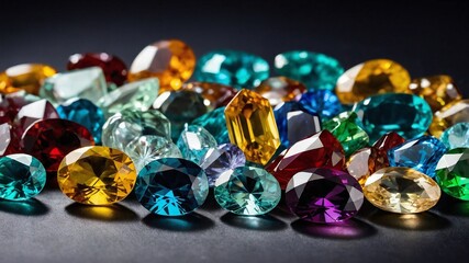 A dazzling assortment of colorful gemstones and jewels.