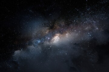 Obraz premium Vast cosmic expanse, swirling nebulae, distant stars.