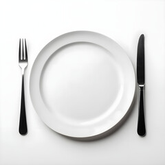 Empty Plate with Cutlery
