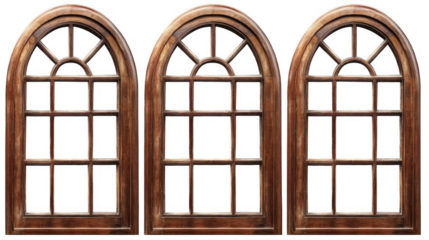 Exquisite Vintage Wooden Window Frames, Capturing Architectural Heritage