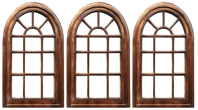 Exquisite Vintage Wooden Window Frames, Capturing Architectural Heritage