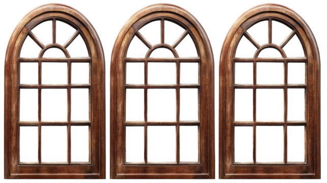 Exquisite Vintage Wooden Window Frames, Capturing Architectural Heritage